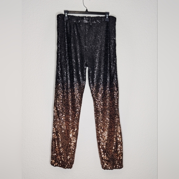 Johnny Was NWT Black and Copper Sequin Pants - Picture 10 of 16